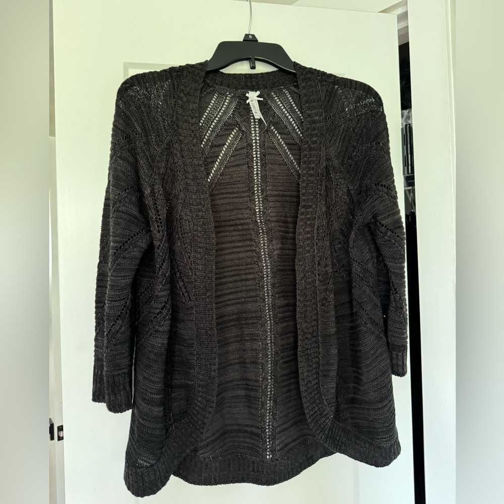 Dark grey lace cardigan
